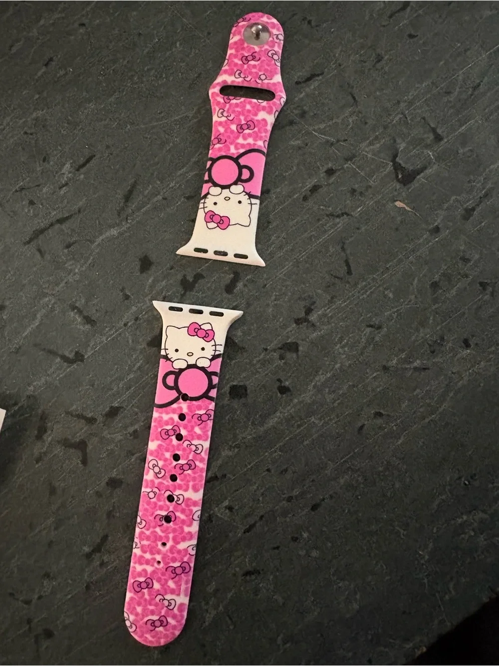 Apple Pink Hello Kitty Pattern Silicone Apple Watch Band